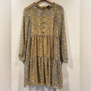 Art Class Yellow Floral Dress Size Small/Medium Great Condition